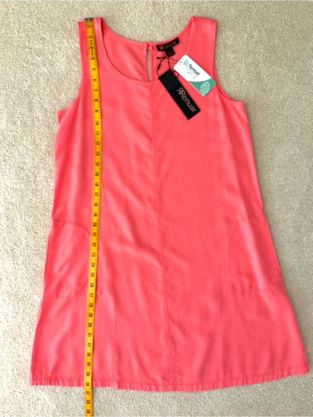 NWT Renuar Sleeveless Peach Shift Dress, S/P